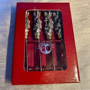 Vintage 1980s Arthur Court Grape, Cheese Spreader, Butter Knife